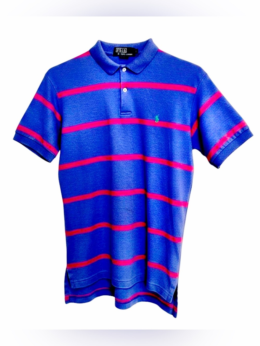 Polo by Ralph Lauren Men’s Polo Shirt | Blue, Pink | Large